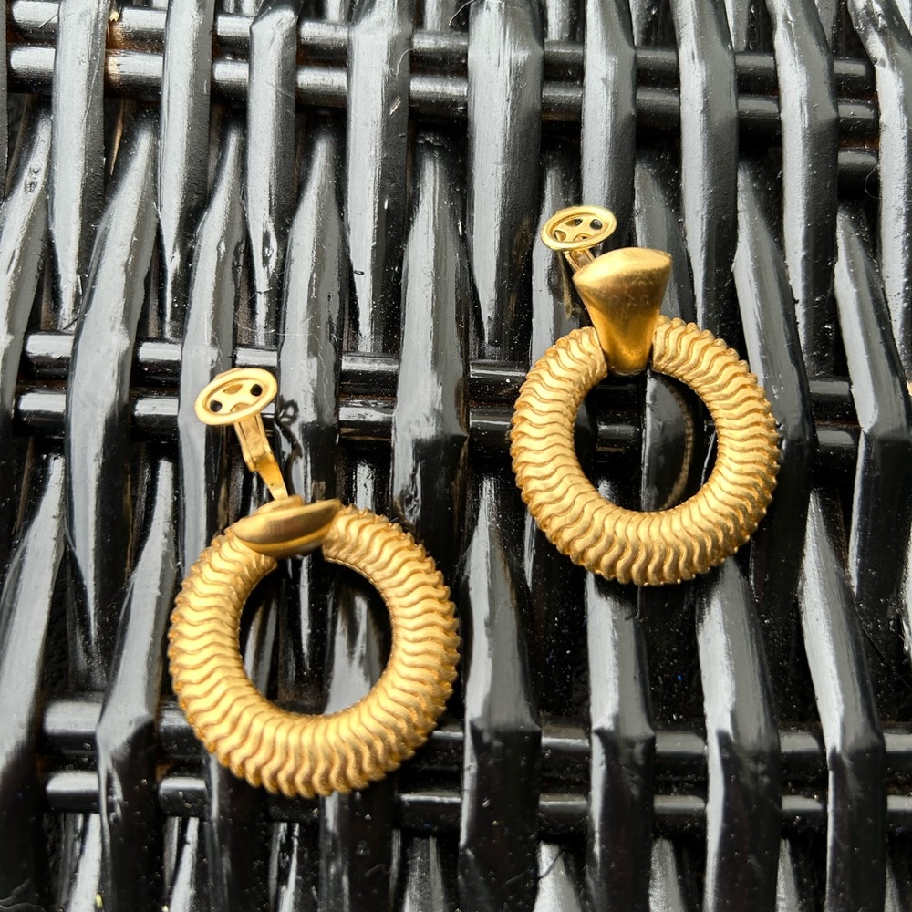 Women’s gold clip on earrings